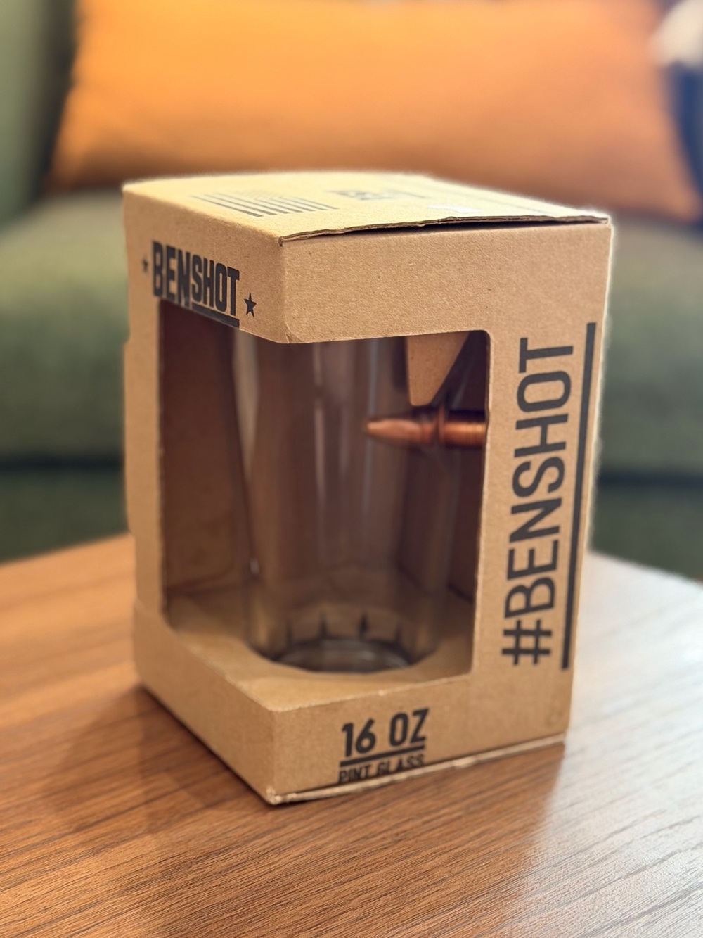 NEW Benshot 16oz Pint Glass Handmade in USA #Benshot Christmas Gift Men 0.50 BPG
